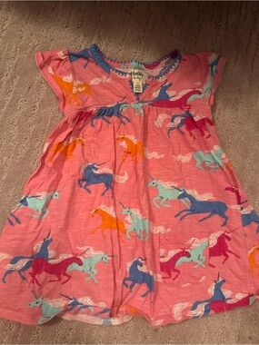 Hatley Pink Unicorn Print Dress